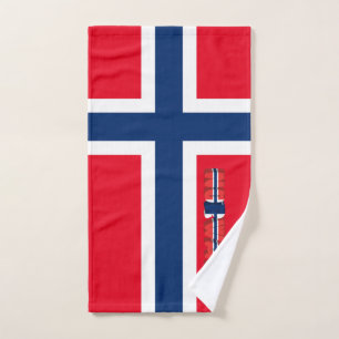 Norwegian flag hand towel