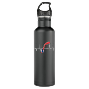 Norwegian Flag Heartbeat 710 Ml Water Bottle