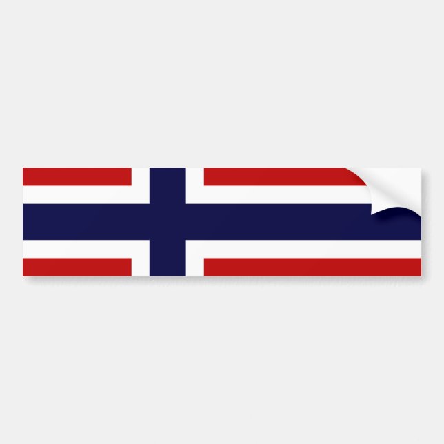 Norwegian Flag - Kongeriket Norge - Norsk Flagg Bumper Sticker (Front)