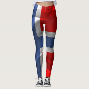 Norwegian flag leggings