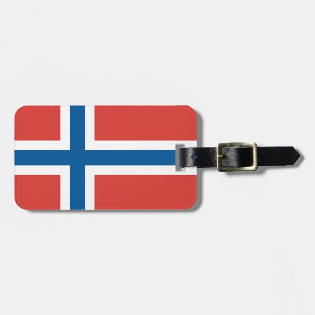 Norwegian Flag Luggage Tag (Front Horizontal)