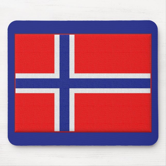 Norwegian Flag Mouse Pad (Front)