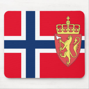 Norwegian flag mouse pad