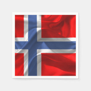 Norwegian flag napkin
