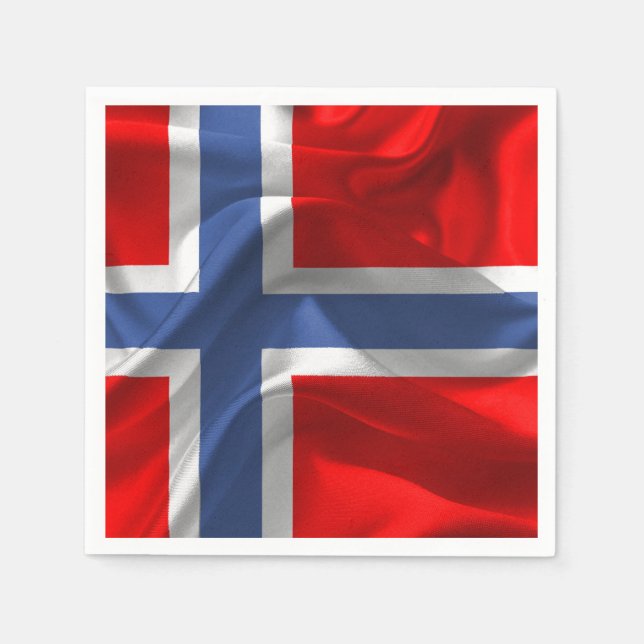 Norwegian flag napkin (Front)