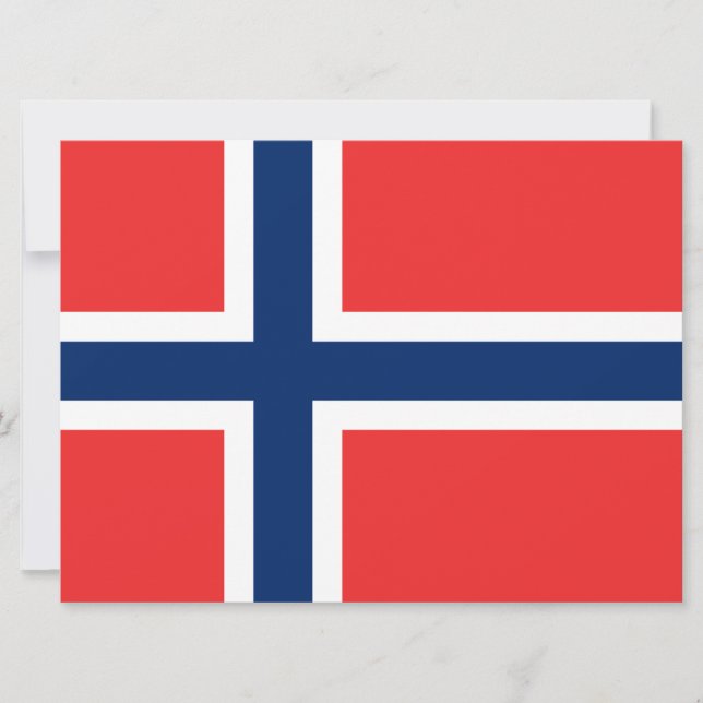 Norwegian Flag (Norway) Card (Front)