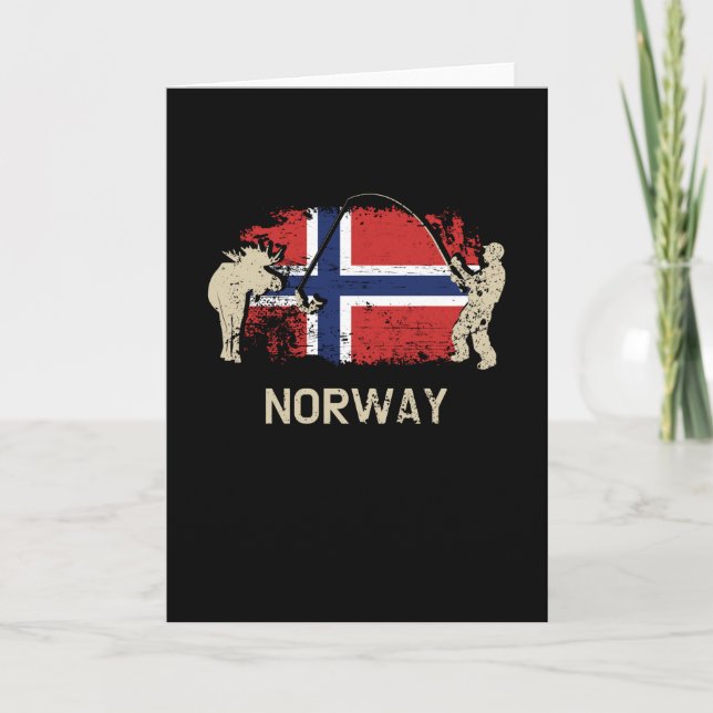 Norwegian Flag Norway Flag Card (Front)