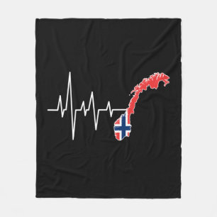 Norwegian Flag Norway Flag Fleece Blanket