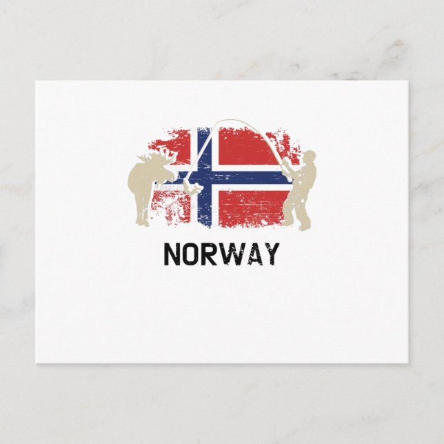 Norwegian Flag Norway Flag Postcard (Front)