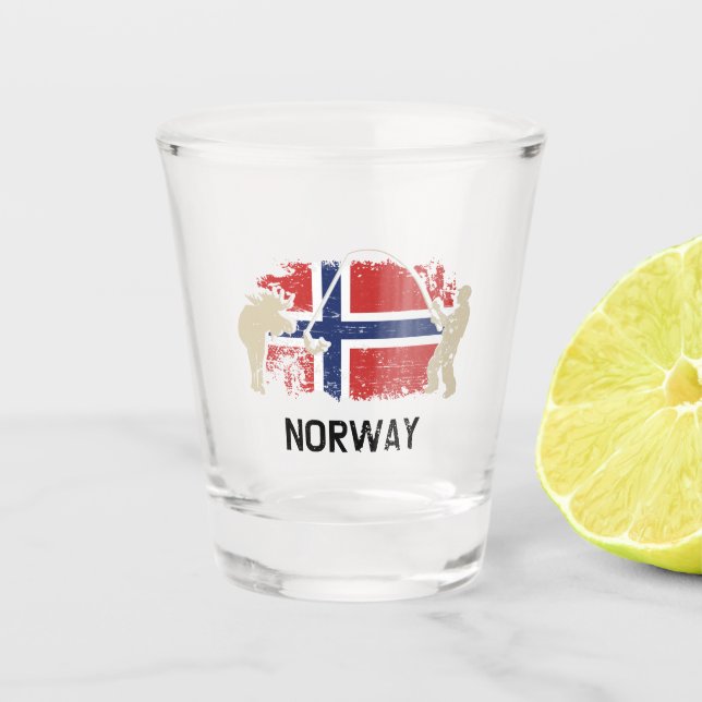 Norwegian Flag Norway Flag  Shot Glass (Front)