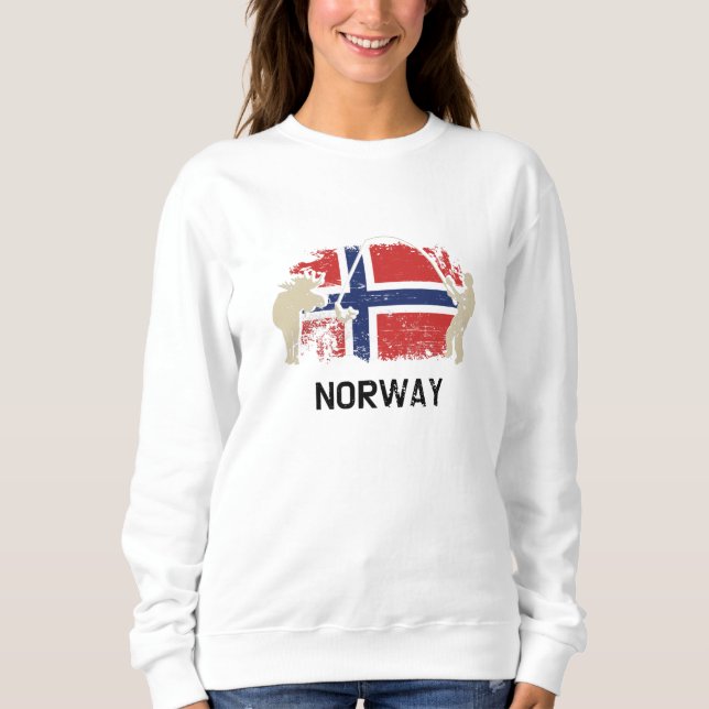 Norwegian Flag Norway Flag Sweatshirt (Front)