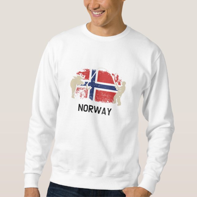 Norwegian Flag Norway Flag Sweatshirt (Front)