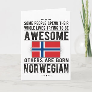 Norwegian Flag Norway Heritage Norwegian Roots Card