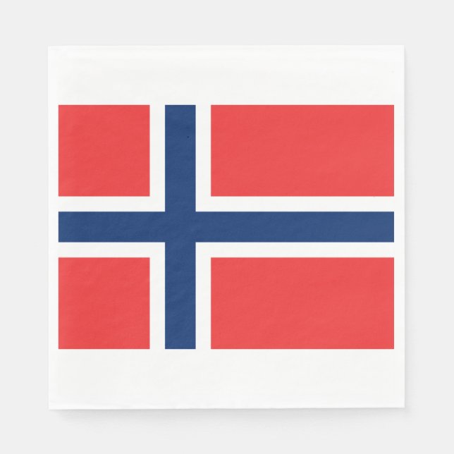 Norwegian Flag (Norway) Napkin (Front)