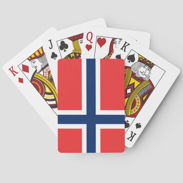Norwegian Flag (Norway) Playing Cards (Back)