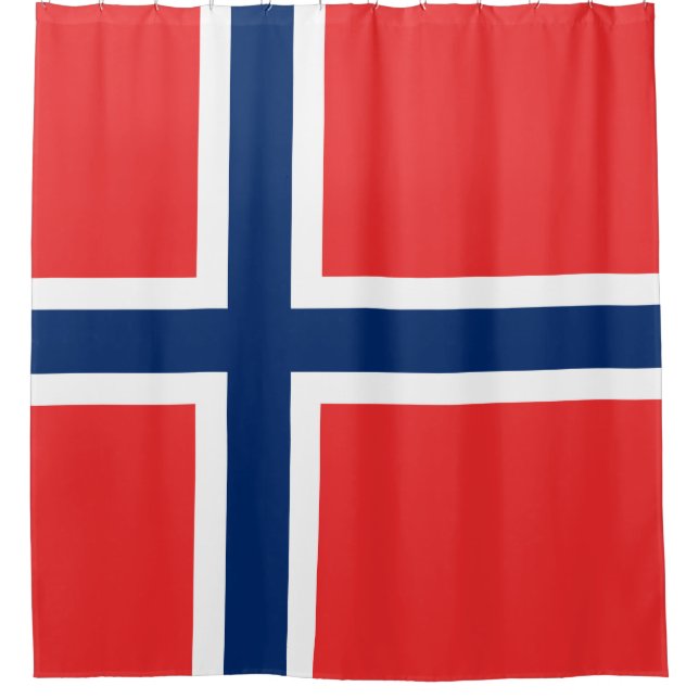 Norwegian Flag (Norway) Shower Curtain (Front)