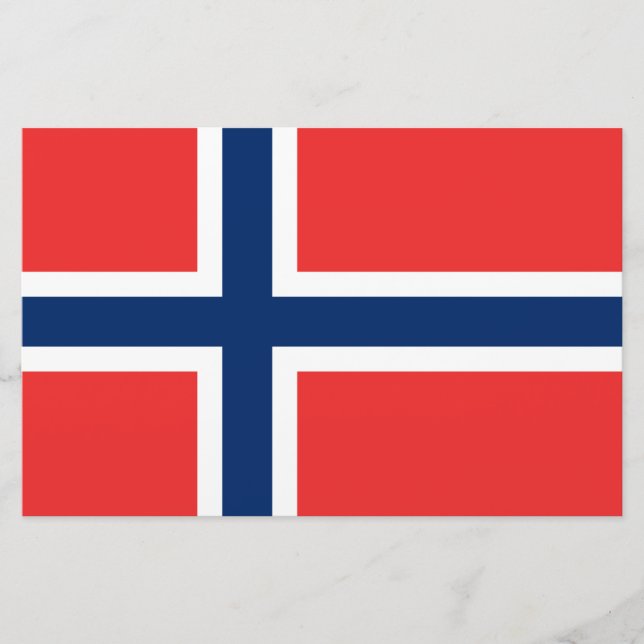 Norwegian Flag (Norway) Stationery (Front)