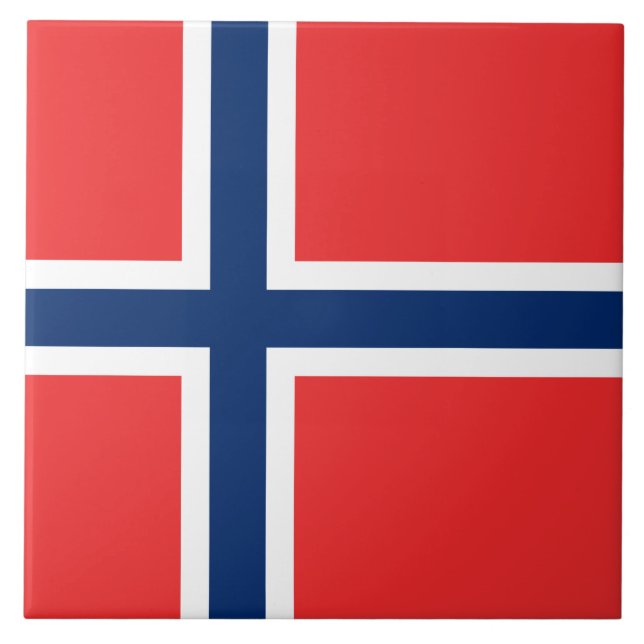 Norwegian Flag (Norway) Tile (Front)