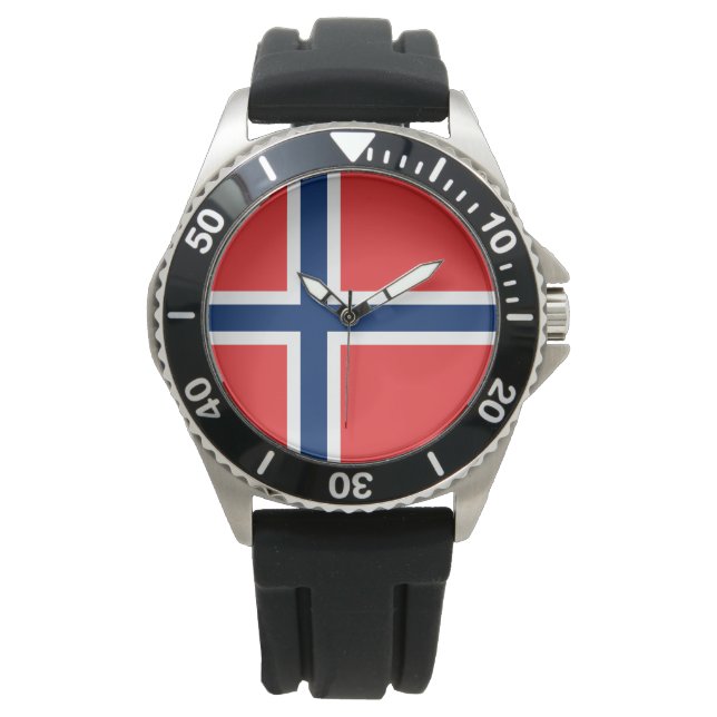 Norwegian Flag (Norway) Watch (Front)
