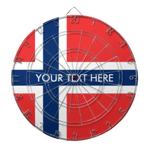 Norwegian flag of Norway custom dartboard