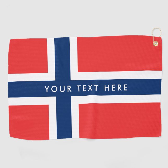 Norwegian flag of Norway custom golfing gift Golf Towel (Horizontal)