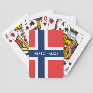 Norwegian flag of Norway custom playing cards