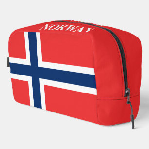Norwegian flag personalised toiletry travel kit dopp kit