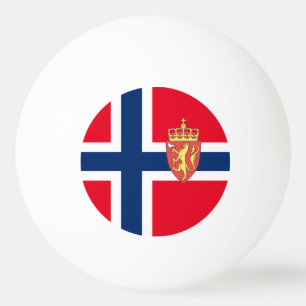 Norwegian flag ping pong ball