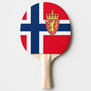 Norwegian flag ping pong paddle