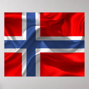 Norwegian flag poster