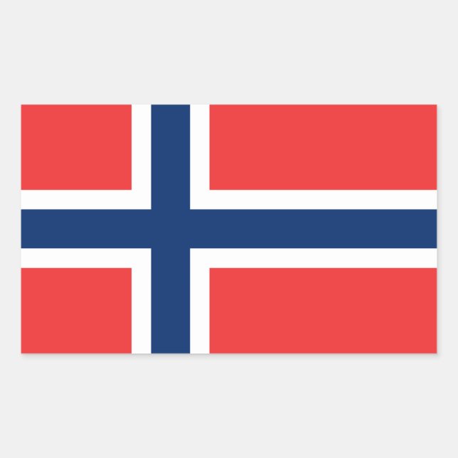 Norwegian Flag Rectangular Sticker (Front)