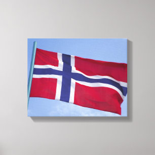 Norwegian flag RF) Canvas Print