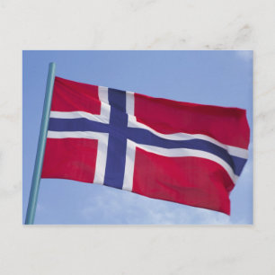 Norwegian flag RF) Postcard