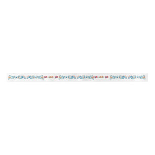 Norwegian Flag Rosemaling Ribbon Satin Ribbon