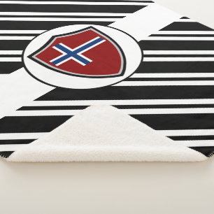 Norwegian flag sherpa blanket