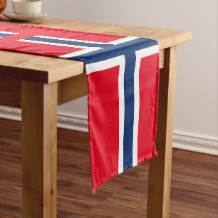 Norwegian flag short table runner