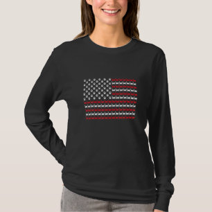 Norwegian Forest Cat 4H Of July Cat Paw Print T-Shirt