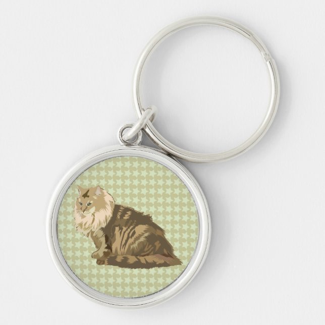 Norwegian forest cat key ring (Front)