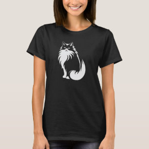 Norwegian Forest Cat Minimal, Love Cats T-Shirt