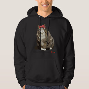 Norwegian Forest Cat Mum Retro Mothers Day Sweatsh Hoodie