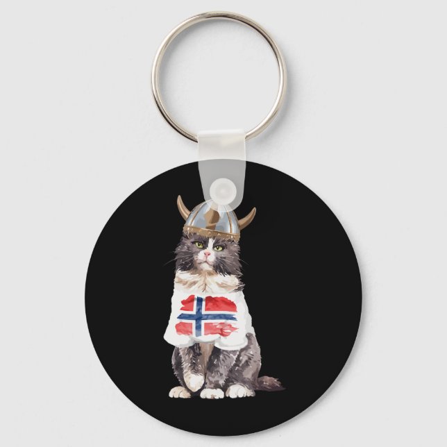 Norwegian Forest Cat Norway Flag  Key Ring (Front)