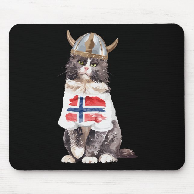 Norwegian Forest Cat Norway Flag  Mouse Pad (Front)