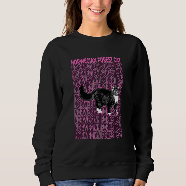 Norwegian Forest Cat Pastel Aesthetic Sweatshirt (Front)