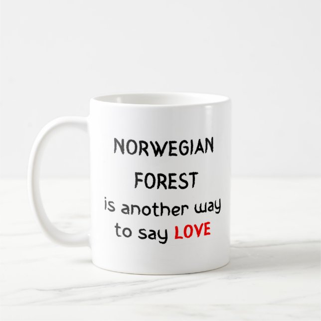 norwegian forest love coffee mug (Left)