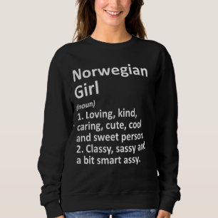Norwegian Girl Norway  Funny Country Home Roots De Sweatshirt