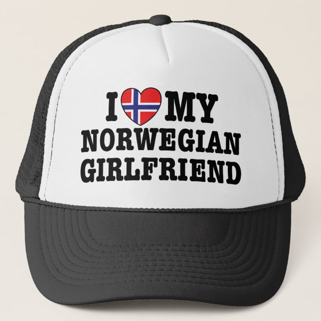 Norwegian Girlfriend Trucker Hat (Front)