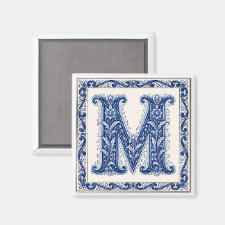 Norwegian Heritage M Monogram - Blue Magnet