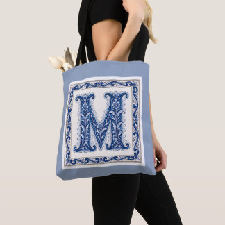 Norwegian Heritage M Monogram - Blue Tote Bag