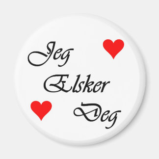 Norwegian "I love you" Norsk "Jeg Elsker Deg" Magnet