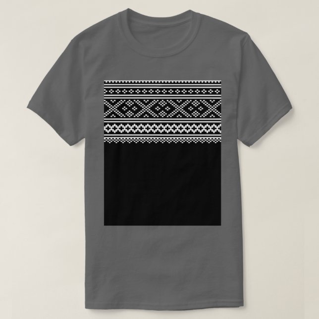 norwegian knitting pattern from setesdal in black  T-Shirt (Design Front)